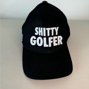Golf Gods black “Shitty Golfer” hat with white lettering